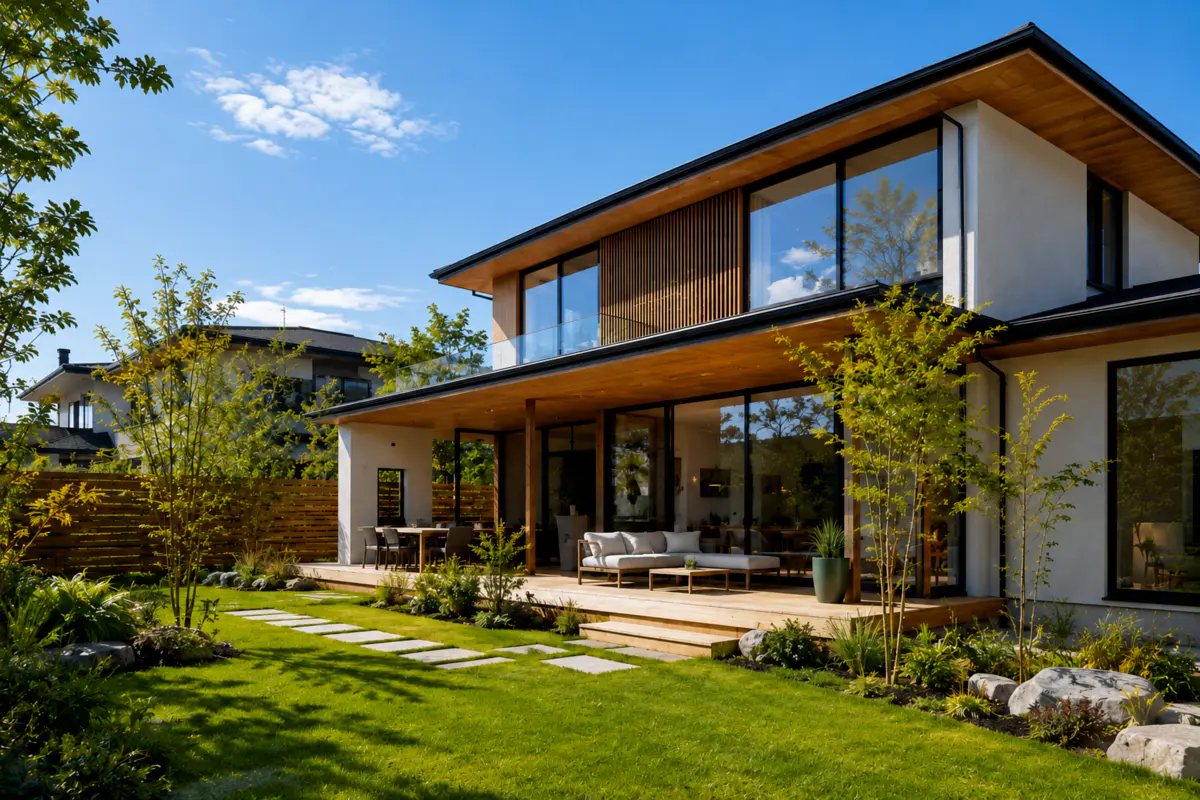 Newly built detached house