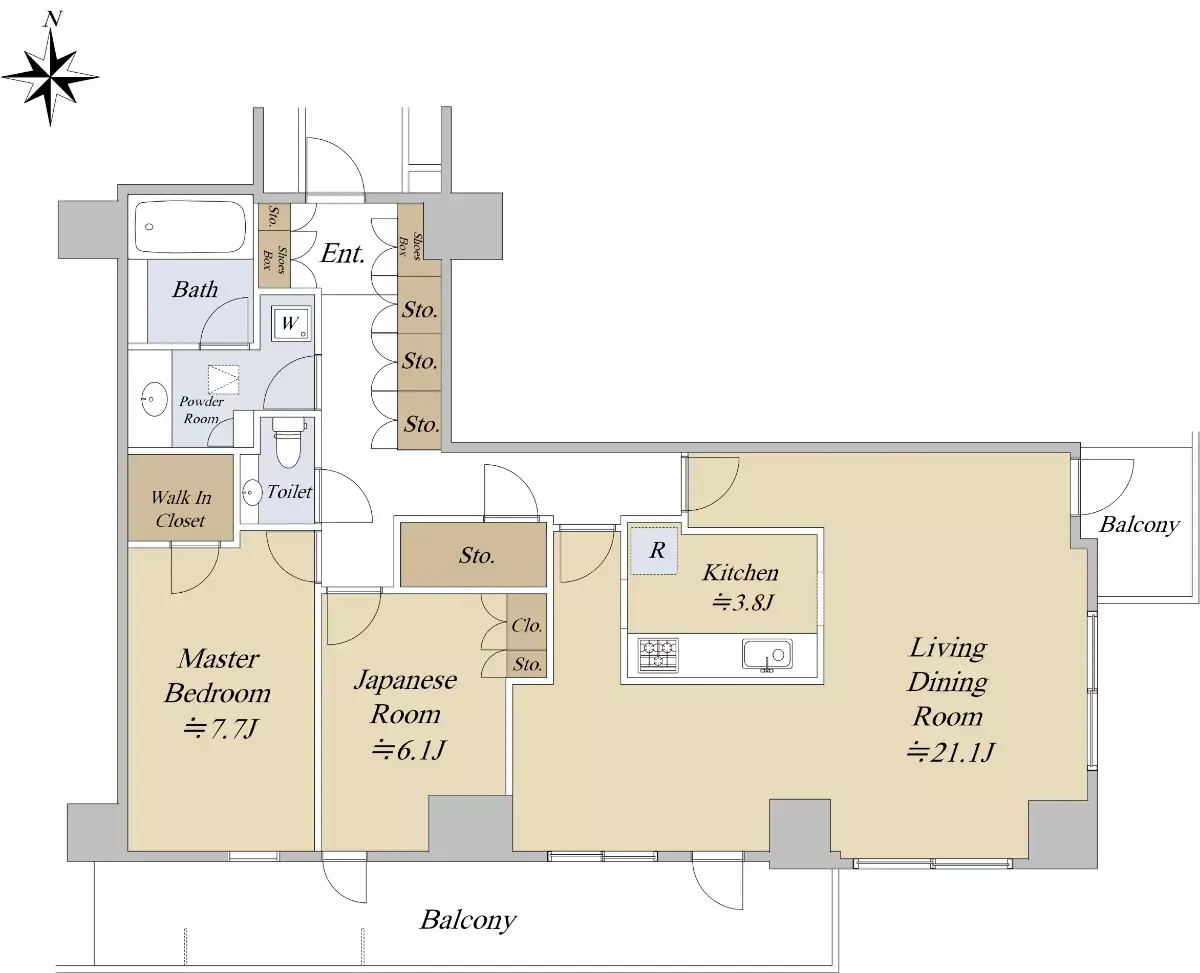 2Beds Apartment for Sale in Taito-ku, Tokyo - Japan Real