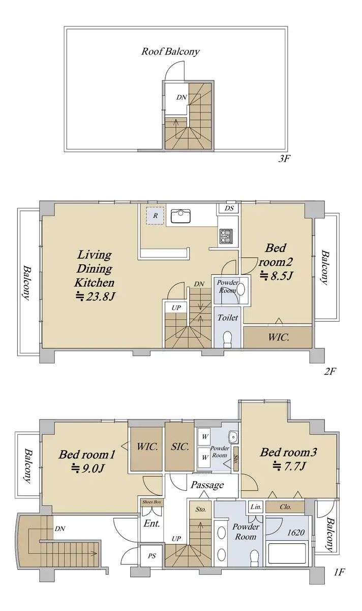 まどり 3 Beds Apartment for Sale in Minato-ku, Tokyo - Japan Real Estate